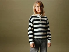 Name It jet stream stribet half zip striktrøje